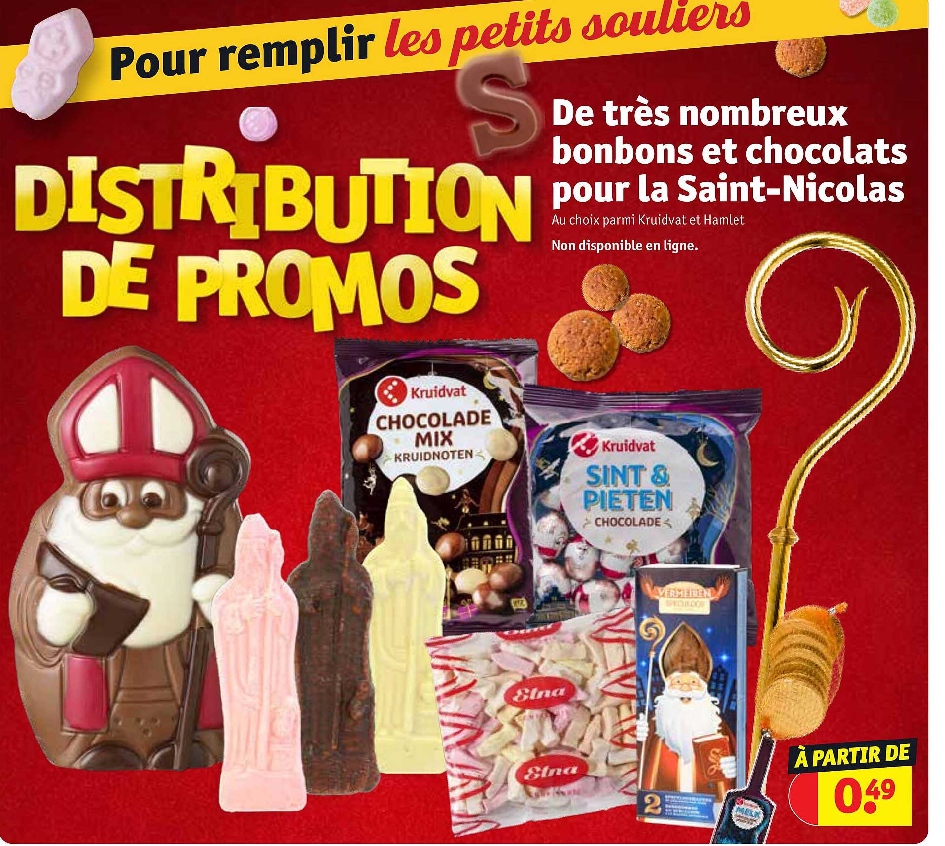 bonbons et chocolats pour la saint-nicolas