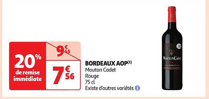 bordeaux aop mouton cadet rouge