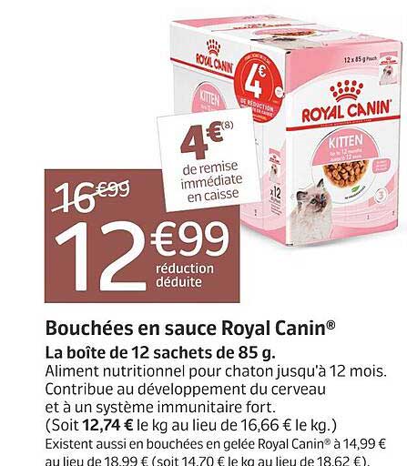 bouchées en sauce royal canin