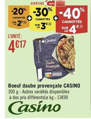 bœuf daube provençale casino