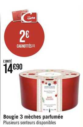 Bougie 3 Mèches Parfumée