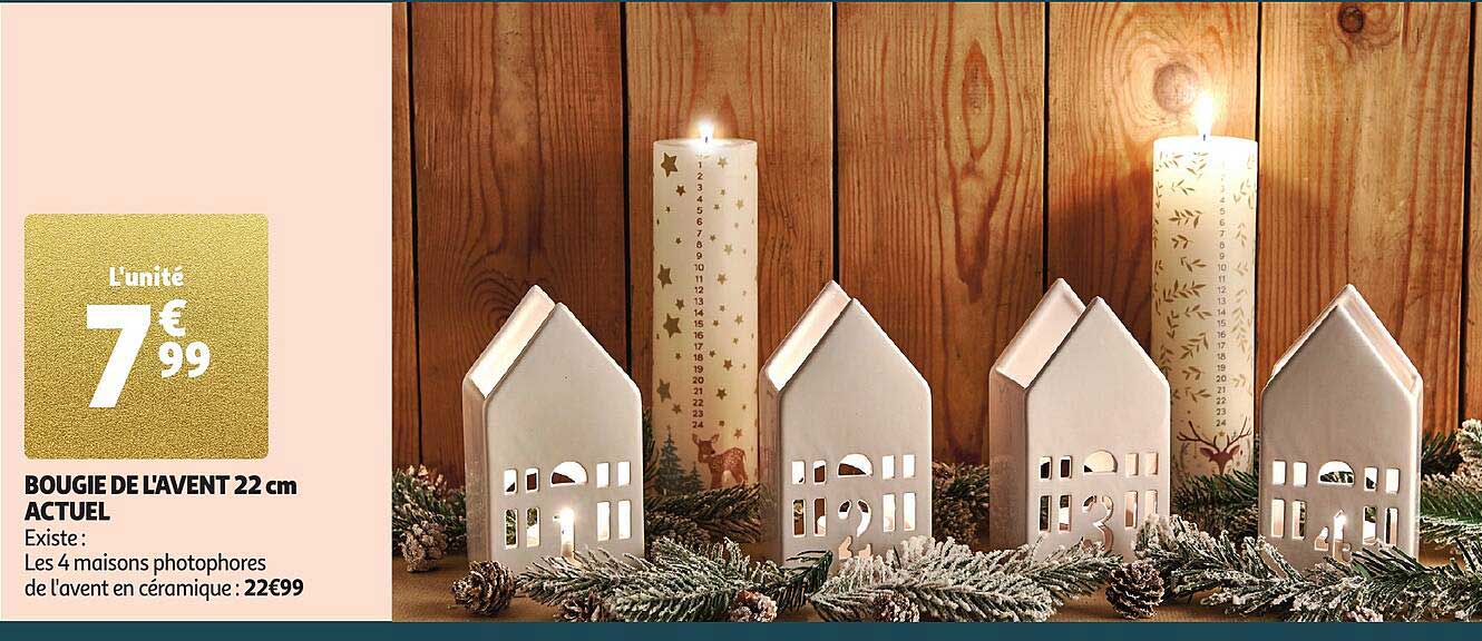 bougie de l'avent 22 cm actuel