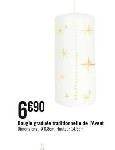 Bougie Graduée Traditionnelle De L'avent