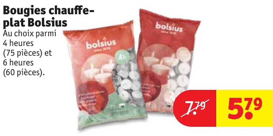 bougies chauffe-plat bolsius