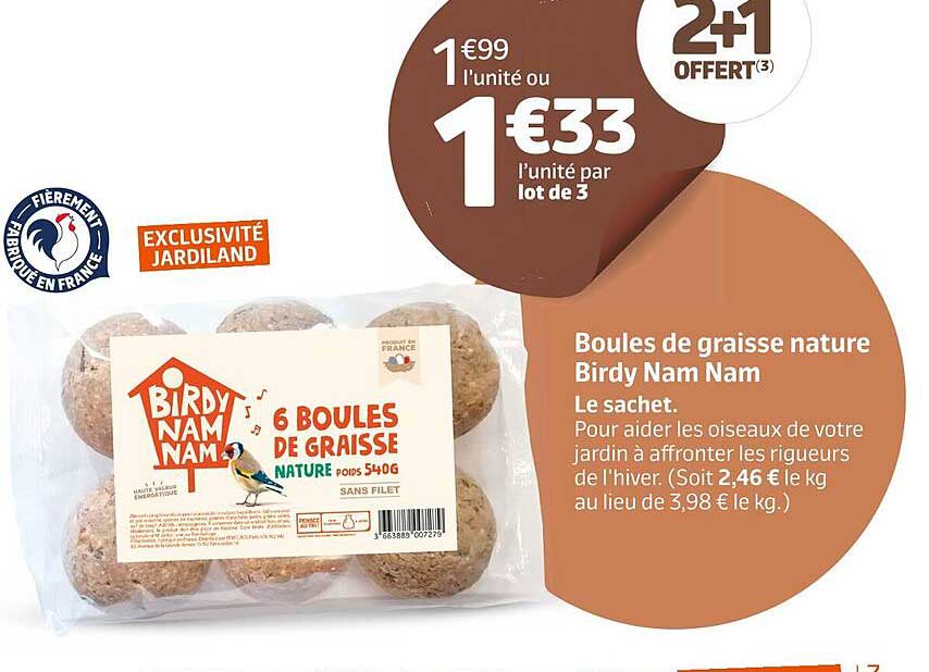 boules de graisse nature birdy nam nam
