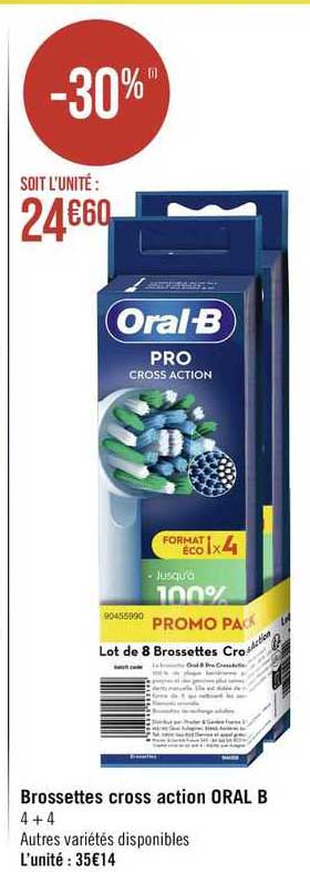brossettes cross action oral b