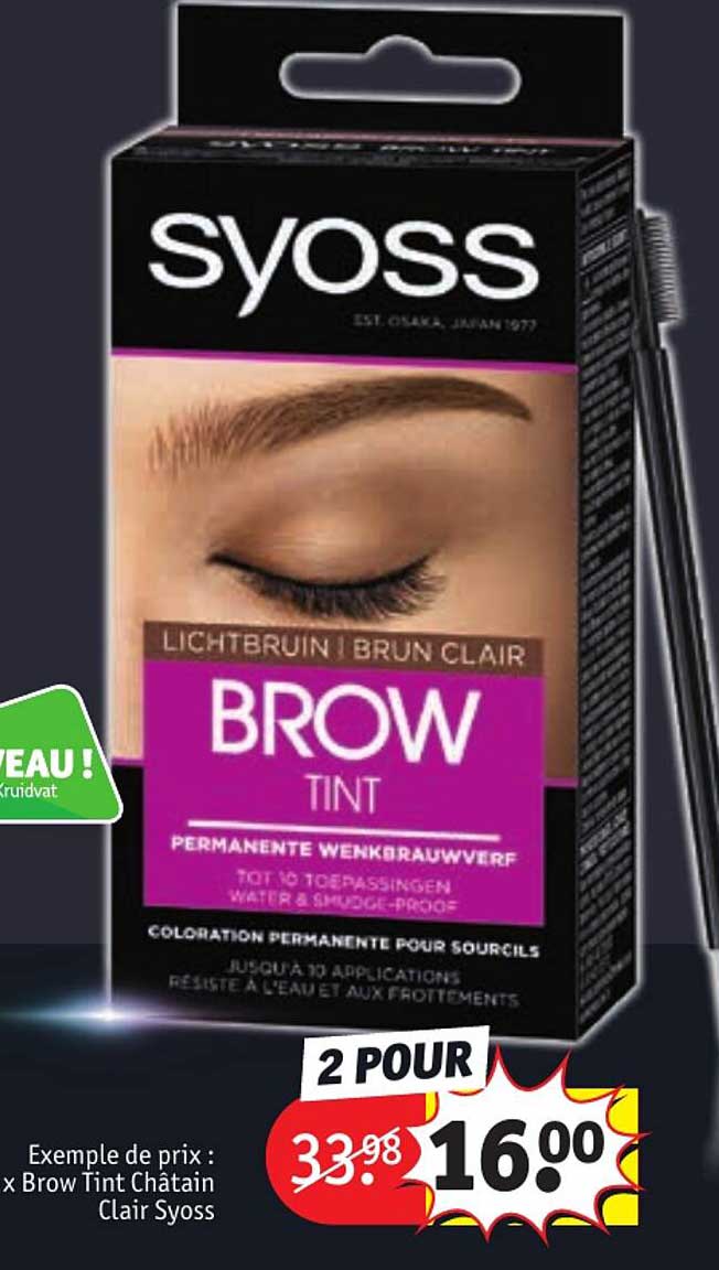 brow tint châtain clair syoss