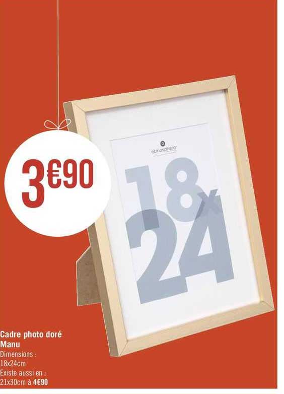 cadre photo doré manu