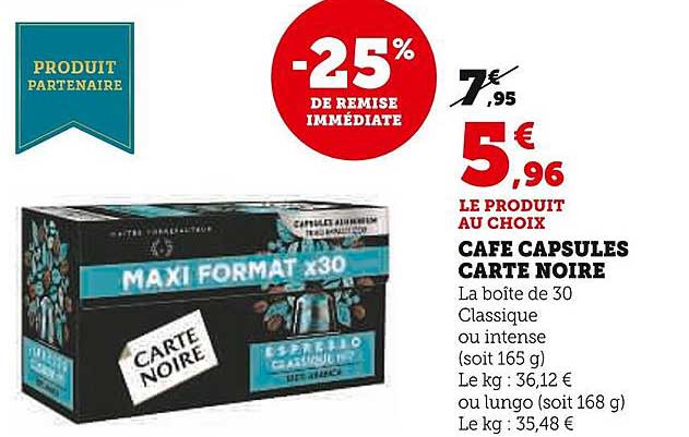 Café Capsules Carte Noire
