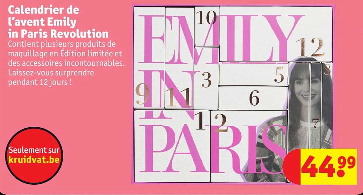 calendrier de l'avent émily in paris révolution