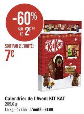 calendrier de l'avent kit kat