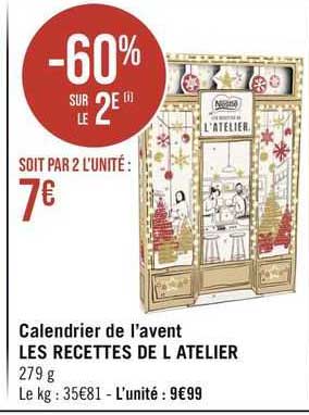 Calendrier De L'avent Les Recettes De L'atelier