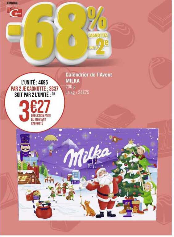 calendrier de l'avent milka