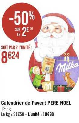 calendrier de l'avent père noël