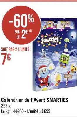 calendrier de l'avent smarties