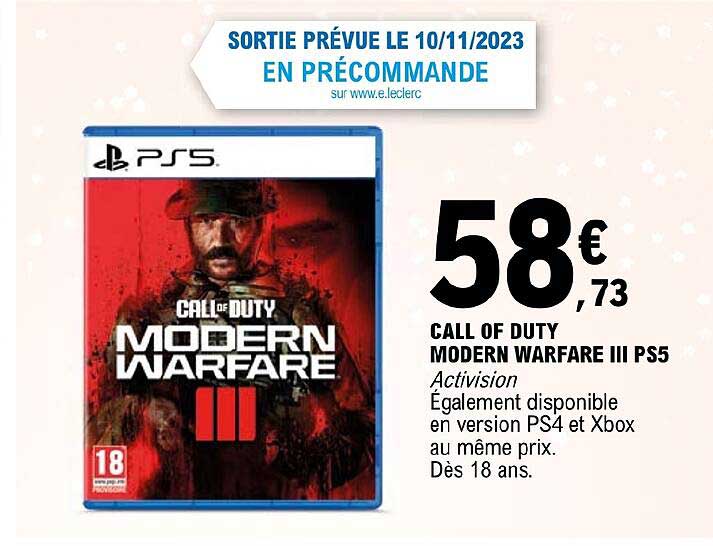 call of duty modern warfare III ps5
