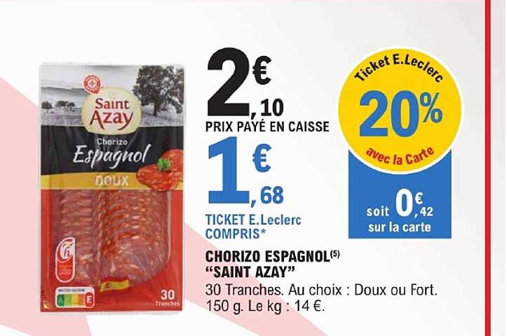 chorizo espagnol "saint azay"
