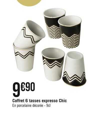 Coffret 6 Tasses Expresso Chic