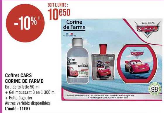 coffret cars corine de farme