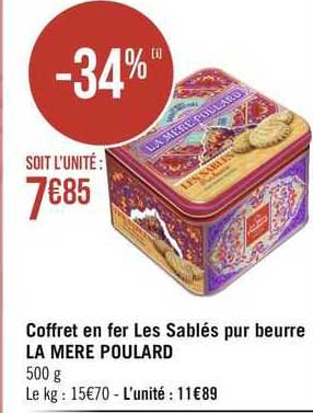 coffret en fer les sablés pur beurre la mère poulard