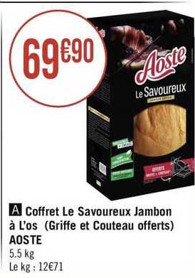 Coffret Le Savoureux Jambon à L'os (griffe Et Couteau Offerts) Aoste