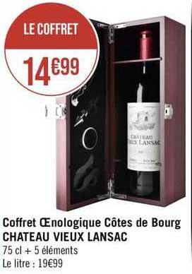 Coffret Oenologique Côtes De Bourg Château Vieux Lansac