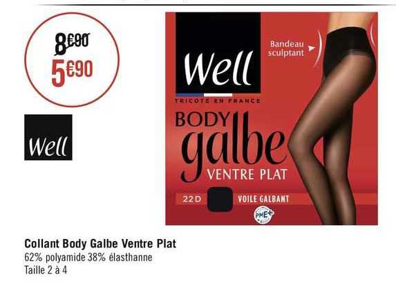 collant body galbe ventre plat well