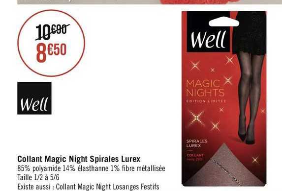 collant magic night spirales lurex well