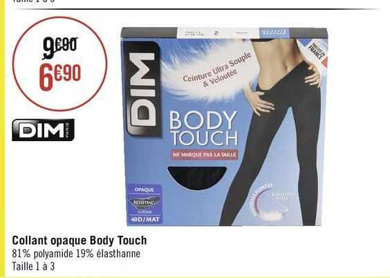 collant opaque body touch dim