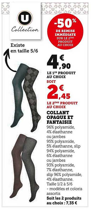 collant opaque et fantaisie u collection
