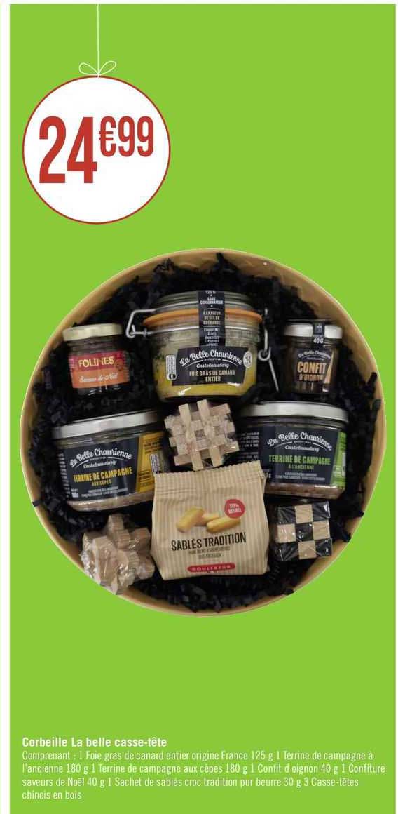 corbeille la belle casse-tête