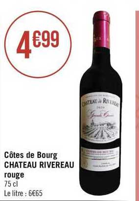côtes de bourg château rivereau rouge