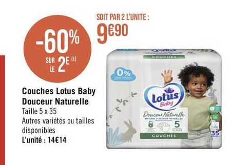 Couches Lotus Baby Douceur Naturelle