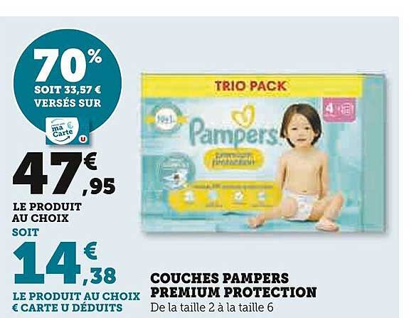 Couches Pampers Premium Protection