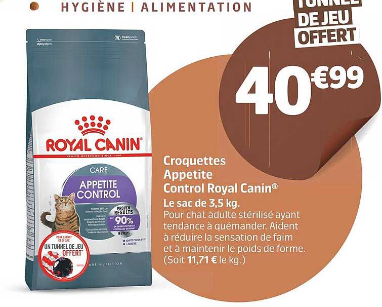 croquettes appetite control royal canin