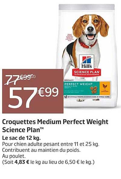 croquettes medium perfect weight science plan
