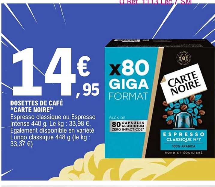 Dosettes De Café "carte Noire"