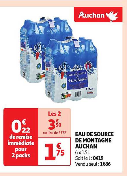 Eau De Source De Montagne Auchan