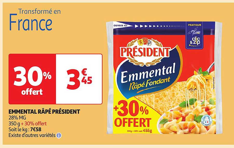 Emmental Râpé Président