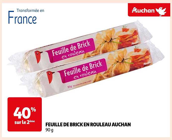 feuille de brick en rouleau auchan