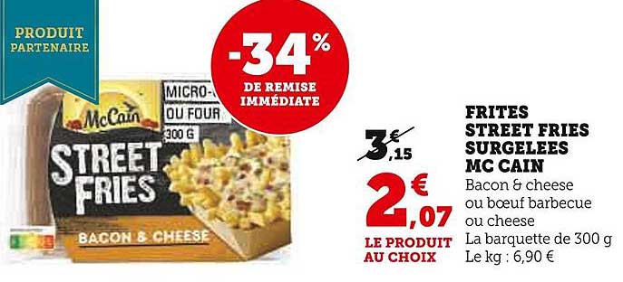 frites street fries surgelées mc cain