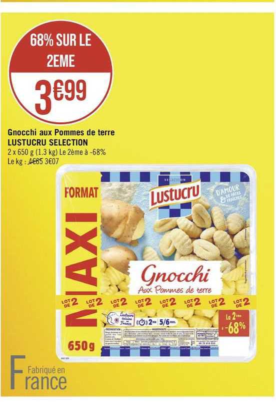 Gnocchi Aux Pommes De Terre Lustucru Sélection