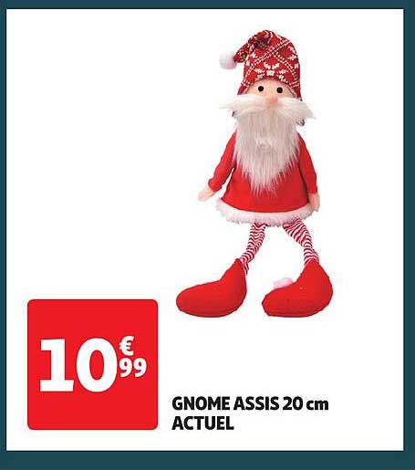 gnome assis 20 cm actuel