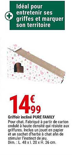 griffoir incliné pure family