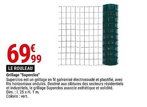 Grillage "superclos"