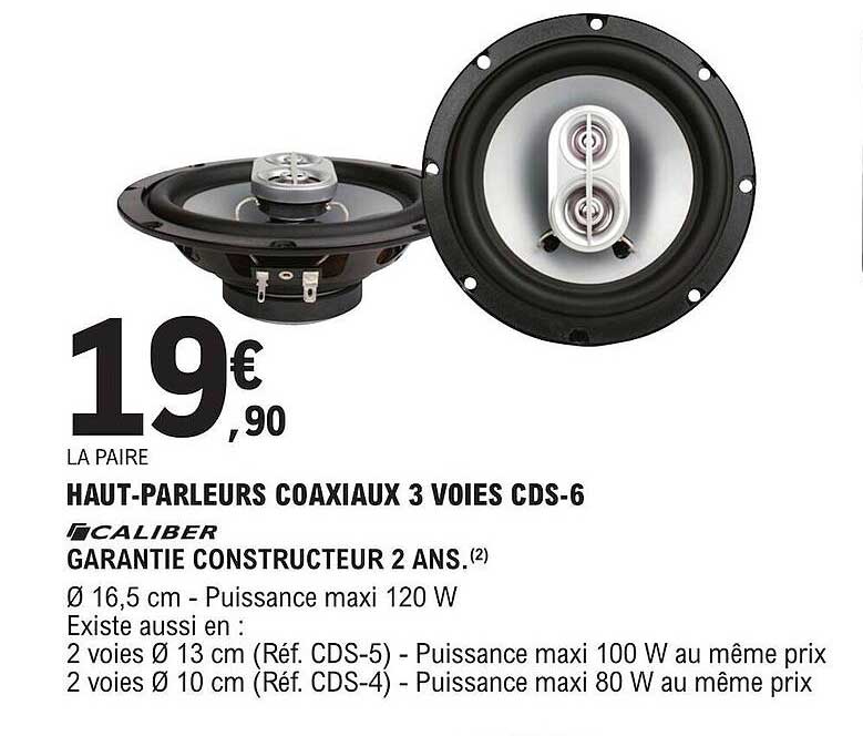haut-parleurs coaxiaux 3 voies cds-6
