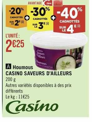 houmous casino saveurs d'ailleurs