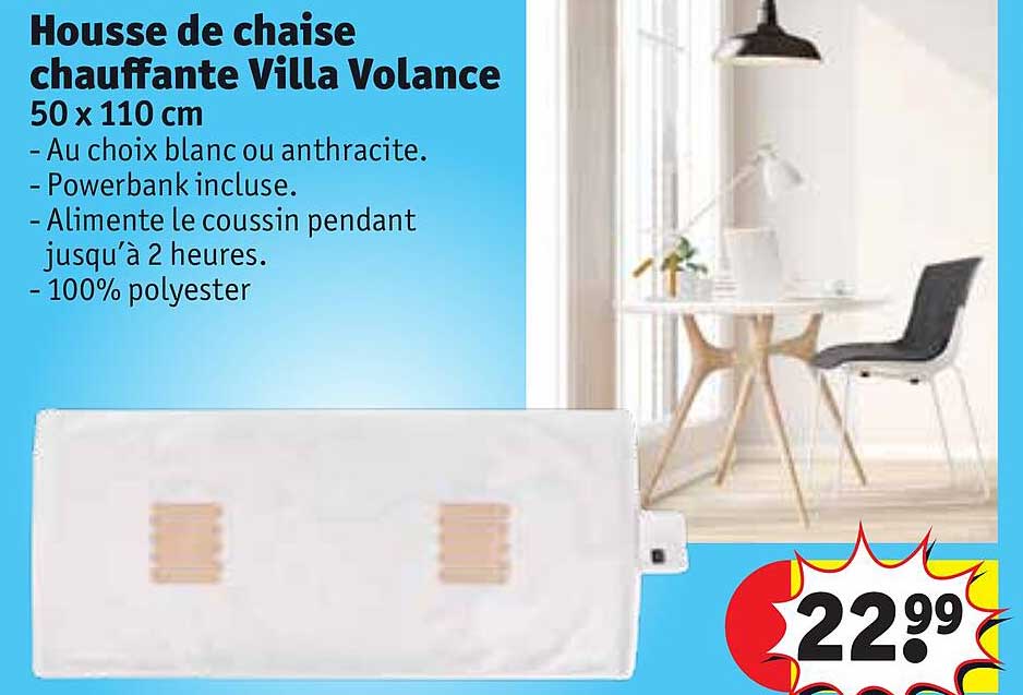 housse de chaise chauffante villa volance