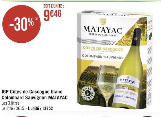 igp côtes de gascogne blanc colombard sauvignon matayac