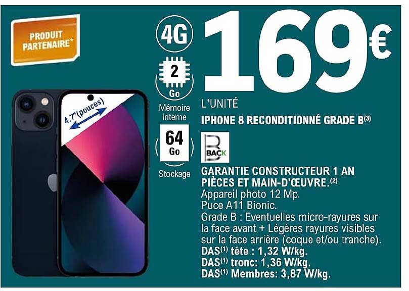 iPhone 8 reconditionné grade b